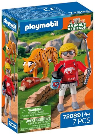 Playmobil Τίγρης Και Επισκέπτης Πάρκου (72089) (1)