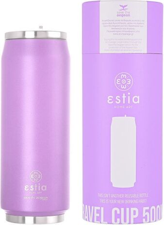Estia Παγούρι Travel Cup Save The Aegean 500ml Lavender Purple (01-8581) (0)