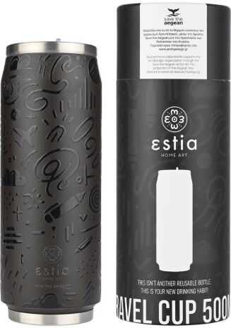Estia Παγούρι Travel Cup Save The Aegean 500ml Noir Echo (01-22631) (0)