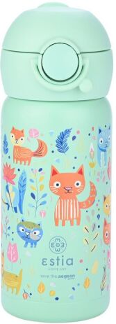 Estia Παγούρι Παιδικό Save The Aegean 350ml Feline Foliage (01-23461) (0)