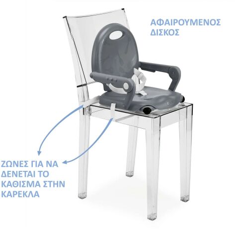 Chicco Κάθισμα Φαγητού Για Καρέκλα Pocket Snack Grey/40 (P05-79340-40) (2)