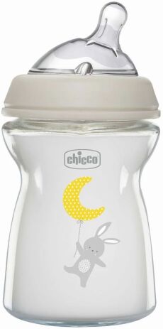 Chicco Μπιμπερό Γυάλινο Natural Feeling 250ml ΘΣ 0Μ+ (A50-81221-30) (0)