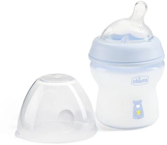 Chicco Μπιμπερό Πλαστικό Natural Feeling Σιέλ 150ml ΘΣ 0Μ+ (A60-81311-20) (1)