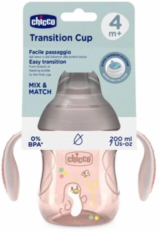 Chicco Κύπελλο Transition 4+ Μηνών Natural Ροζ (F04-06911-15) (1)