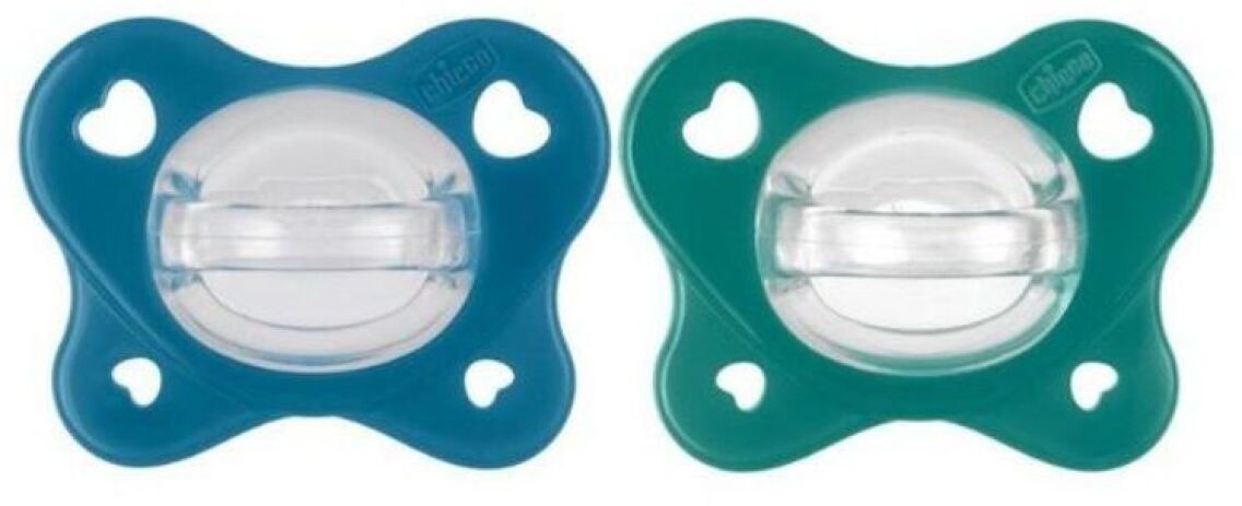Chicco Πιπίλα Όλο Σιλικόνη Physioforma Dual Soft Σιέλ 16-36 Μηνών 2Τμχ (C60-73086-61) (0)