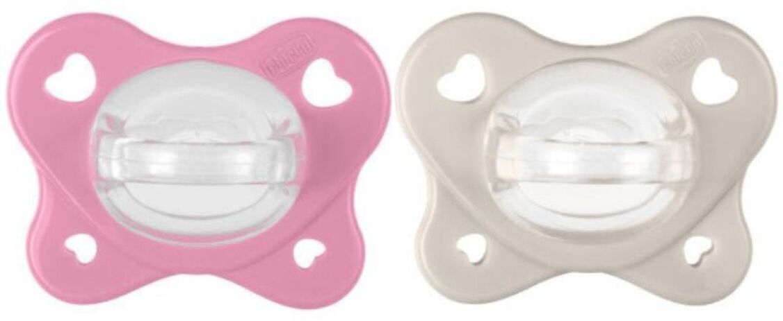 Chicco Πιπίλα Όλο Σιλικόνη Physioforma Dual Soft Ροζ-Μπεζ 6-16 Μηνών 2Τμχ (C60-73087-51) (0)