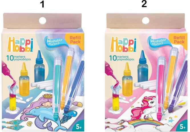 Μαθαίνω & Δημιουργώ Εργαστήριο Μαρκαδόρων Refill Pack-2 Σχέδια (1038-11031) (1)