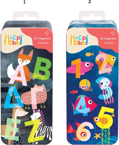 Magnet Box-Magnet Tins Γράμματα & Αριθμοί-2 Σχέδια (1029-64070) (1)