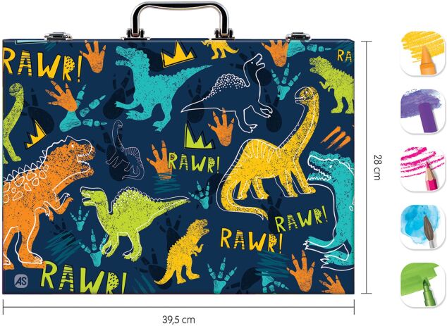 Μαθαίνω Και Δημιουργώ Εργαστήριο Ζωγραφικής Deluxe 100Τμχ Δεινόσαυρος (1038-82059) (4)