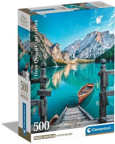 Clementoni Παζλ 500 H.Q.Braies Lake (1220-35538) (0)