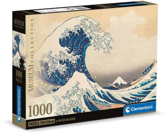 Clementoni Παζλ 1000 Museum Hokusai:The Great Wave (1260-39707) (0)