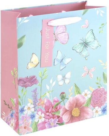 Eurowrap Χάρτινη Τσάντα Butterflies Medium (36956-3C) (0)
