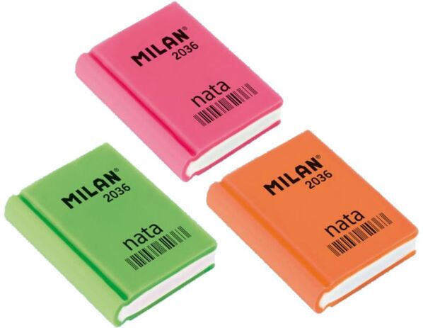 Milan Γόμα Nata Βιβλίο-3 Χρώματα-1Τμχ (CPM2036) (0)