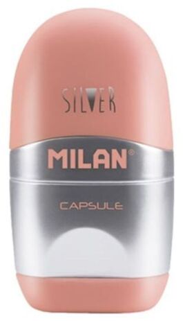 Milan Γόμα-Ξύστρα Μονή Capsule Silver-4 Σχέδια (4714112) (0)
