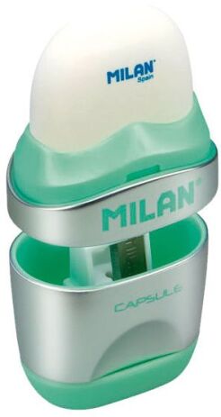 Milan Γόμα-Ξύστρα Μονή Capsule Silver-4 Σχέδια (4714112) (2)