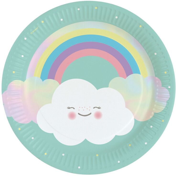 Πιάτα 23cm Rainbow & Cloud-8Τμχ (M990429966) (0)