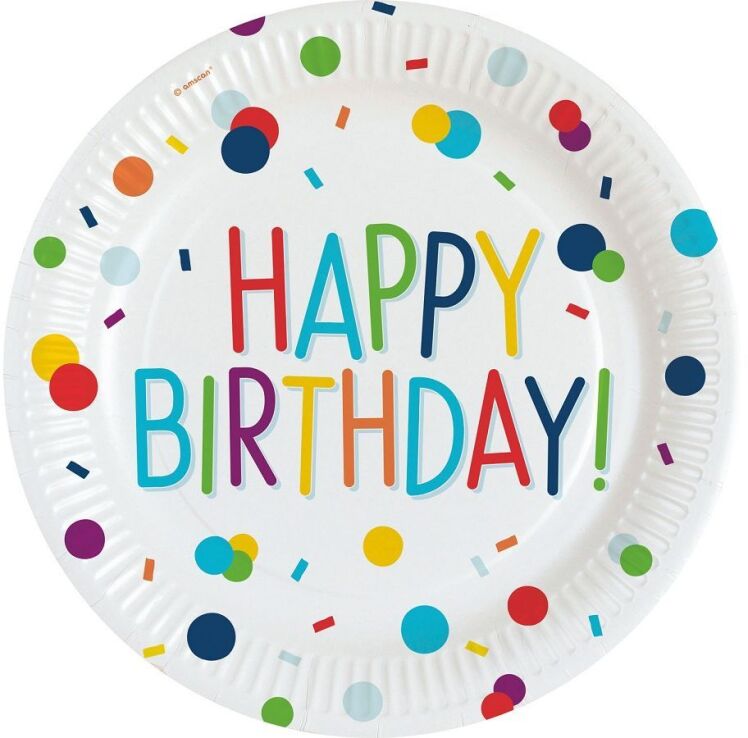 Πιάτα 23cm Confetti Birthday-8 Τμχ (M990634466) (0)