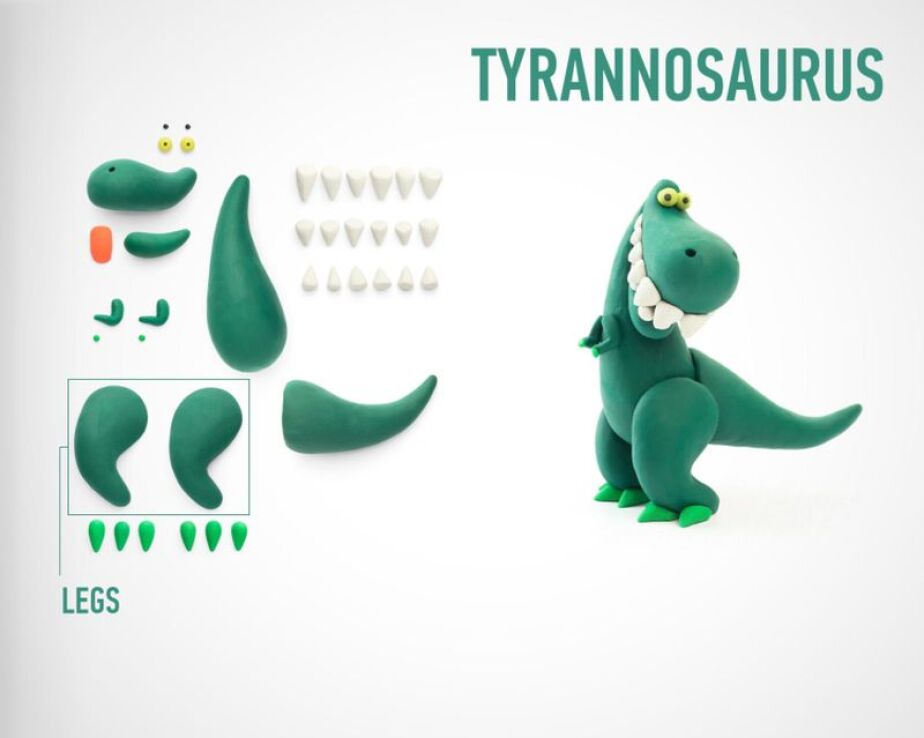 Hey Clay Σετ Δεινόσαυροι (440006) (2)