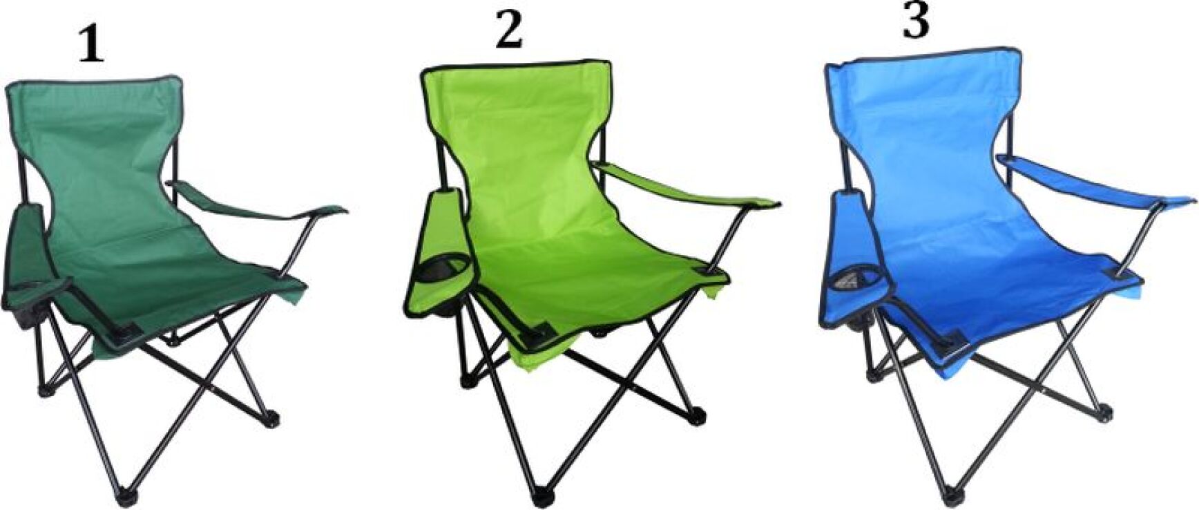 Καρεκλάκι Κάμπινγκ Μεταλλικό Με Ποτηροθήκη-3 Σχέδια (CH-A032) (1)