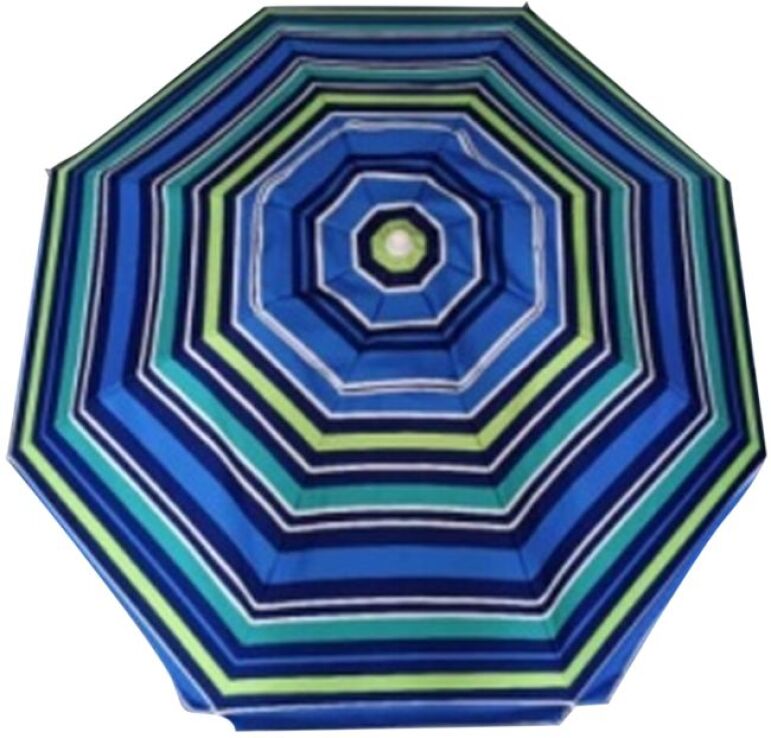 Ομπρέλα Θαλάσσης 2m Αλουμινίου Ρίγες Πράσινη-Μπλε (03.ULA-1520) (0)