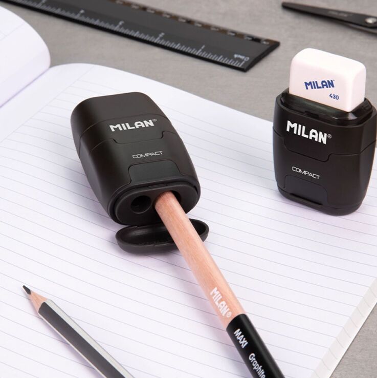 Milan Γόμα-Ξύστρα Διπλή Compact Shadow (325-00129-4703116DW) (1)
