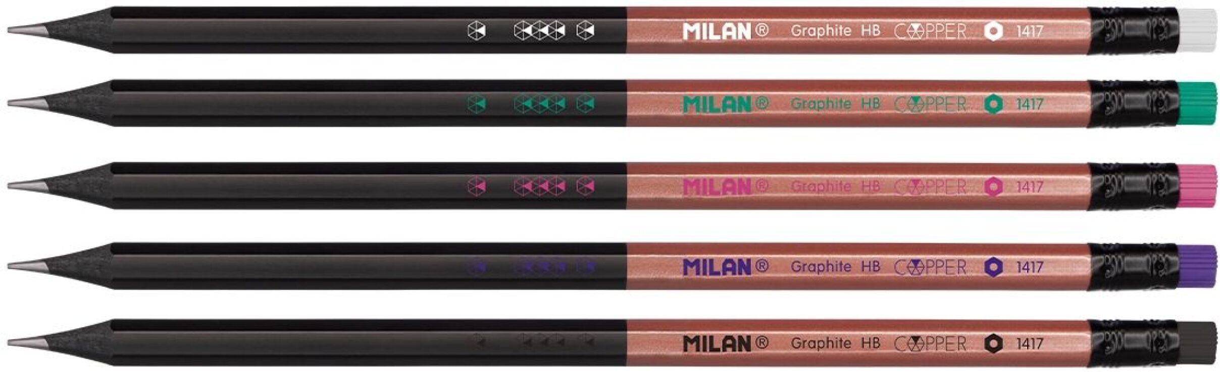 Milan Μολύβι Με Γόμα HB Copper-5 Χρώματα-1 Τμχ (325-00269-071421724) (0)