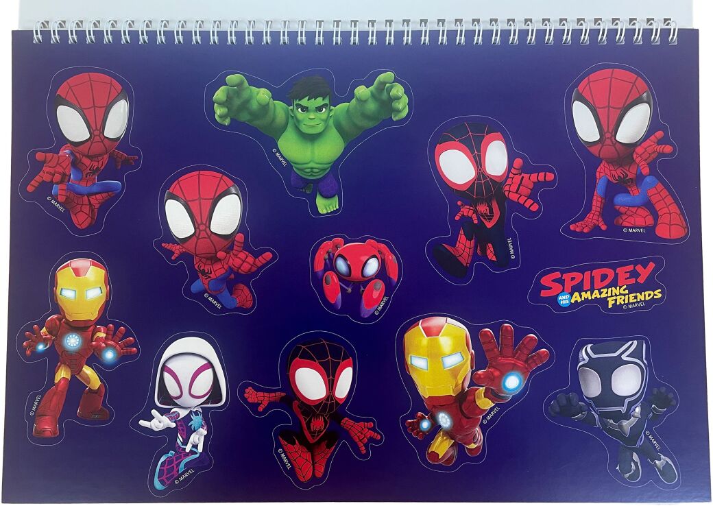 Spidey Dino Webs Μπλοκ Ζωγραφικής Α4+Stickers (337-12416) (1)