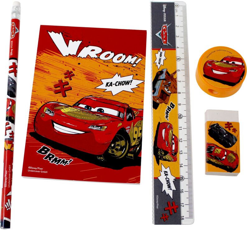 Cars Neon Σετ Σχολικό+Μπλοκ (341-33755) (1)