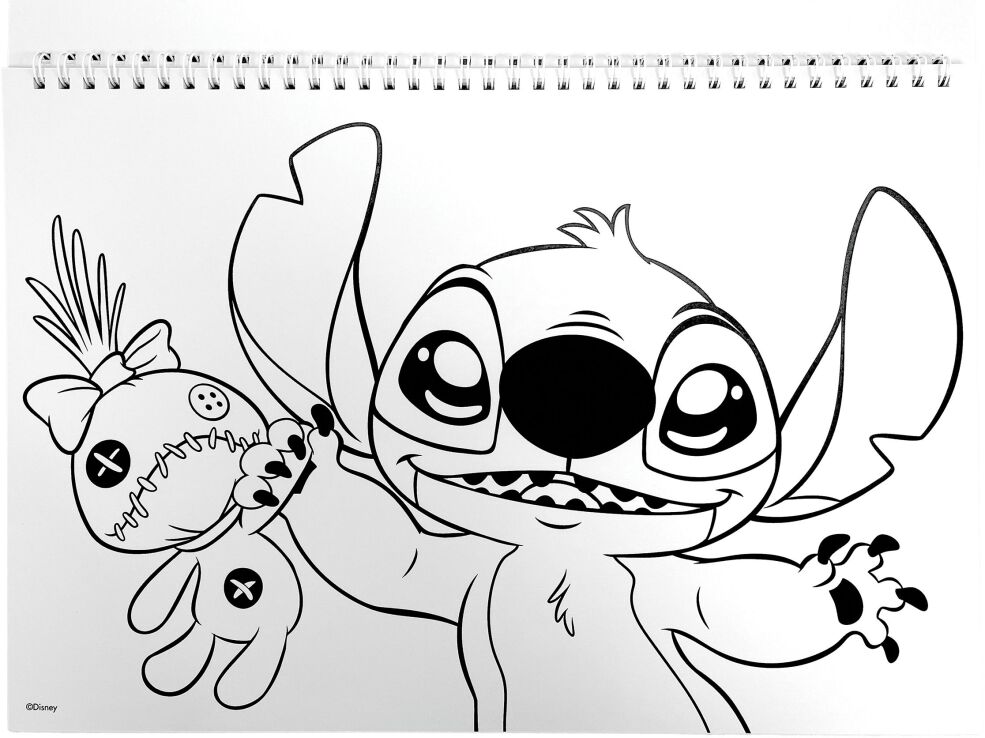 Stitch Μπλοκ Ζωγραφικής Α4 Και Stickers (342-03416) (3)