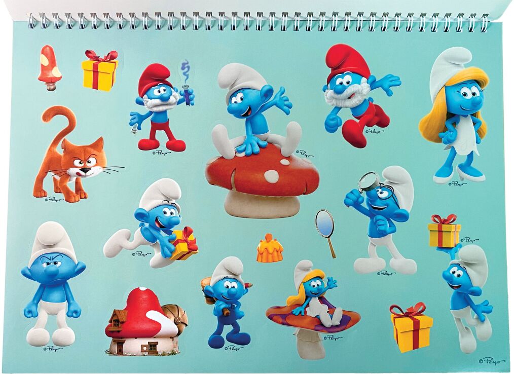 Smurfs Μπλοκ Ζωγραφικής Α4+Stickers (344-25416) (1)