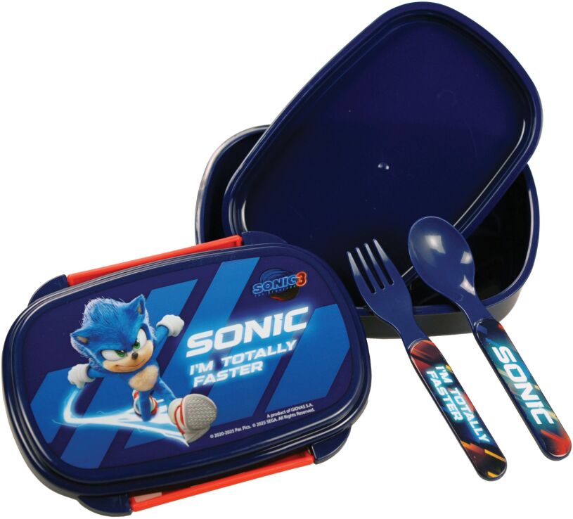 GIM Δοχείο Φαγητού Με Κουτάλι/Πιρούνι Sonic-2 Σχέδια (572-52276) (3)
