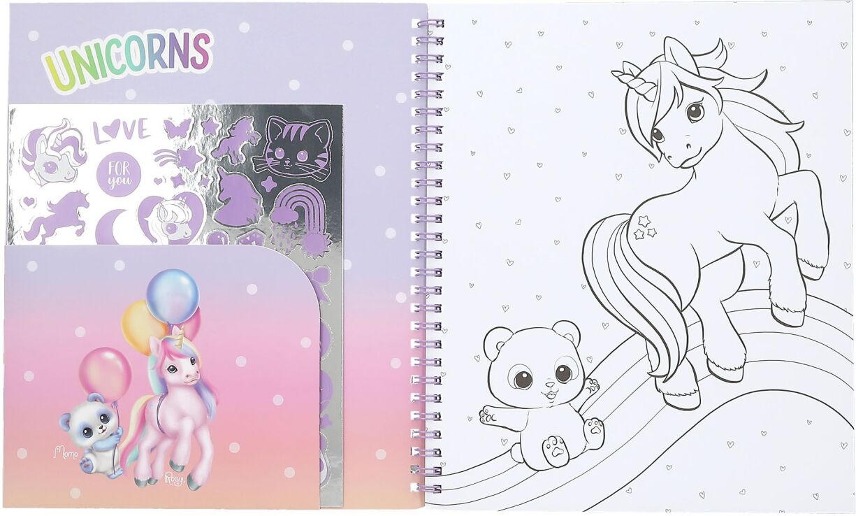 Ylvi Μπλοκ Ζωγραφικής  With Unicorn & Sequins (D13587) (1)