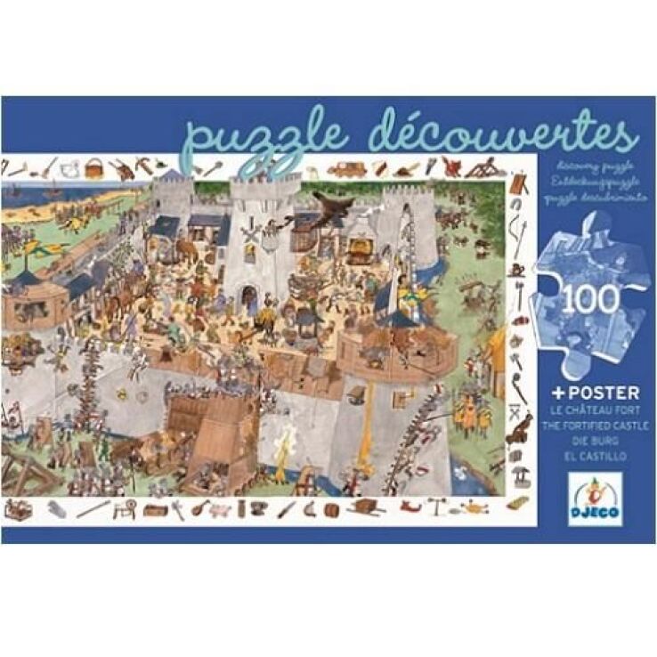 Djeco Παζλ Ανακάλυψης-Κάστρο 100Τμχ (176-07503) (1)