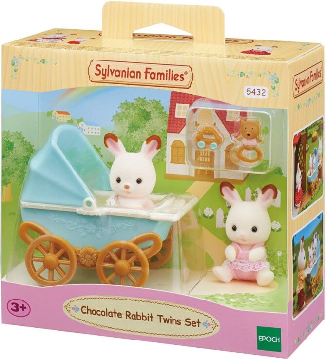 Sylvanian Families Σετ Δίδυμα Μωρά Chocolate Rabbit Twins (053336-5432) (1)