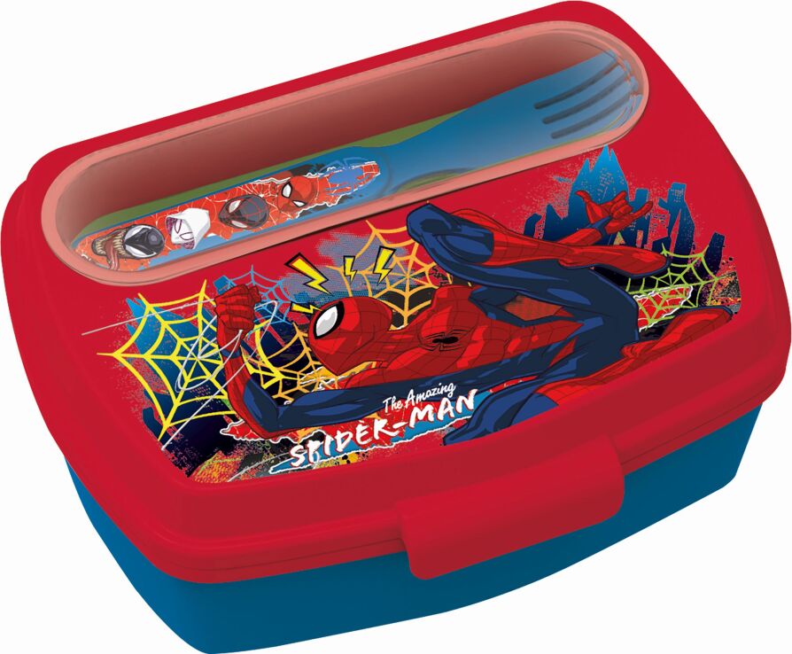 Stor Δοχείο Φαγητού Με Κουτάλι/Πιρούνι Spiderman Moving Target (108180) (0)