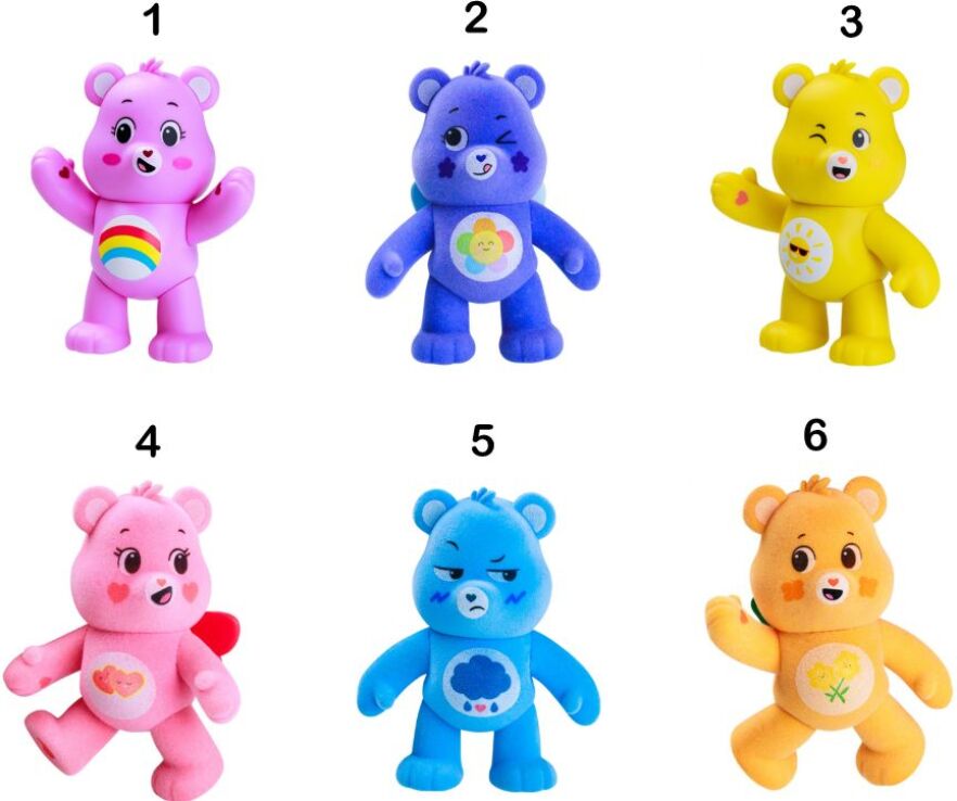 Care Bears Φιγούρα Δράσης 10cm-6 Σχέδια (CAR10000) (1)