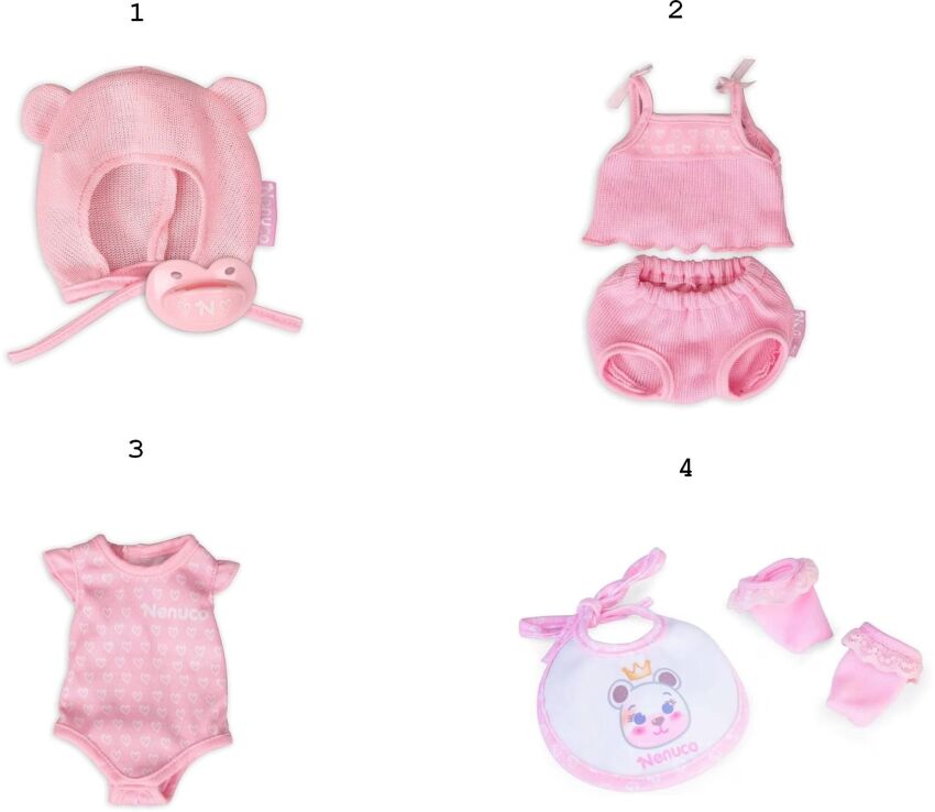 Nenuco Ρούχα-4 Σχέδια (NFN35000) (1)