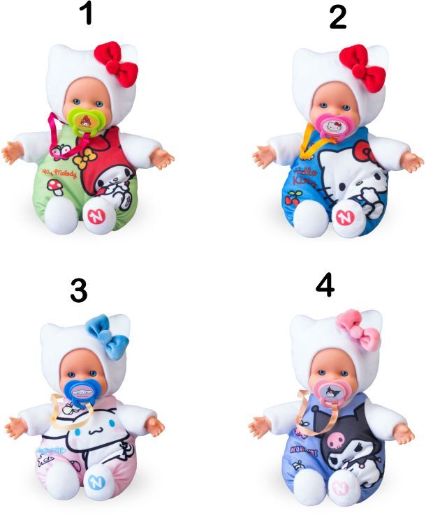 Nenuco Μωράκια Hello Kitty-4 Σχέδια (NFNC2000) (1)