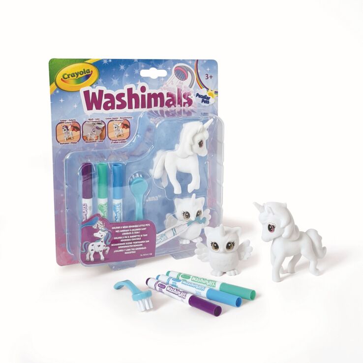 Crayola Washimals Σετ Μονόκερος & Κουκούβαγια (74-7473) (1)