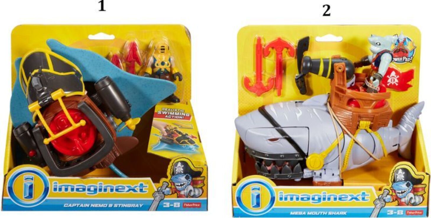 Fisher Price Imaginext-Πειρατικό Πλοιάριο-Πλάσματα Βυθού - 2 Σχέδια (DHH64) (1)