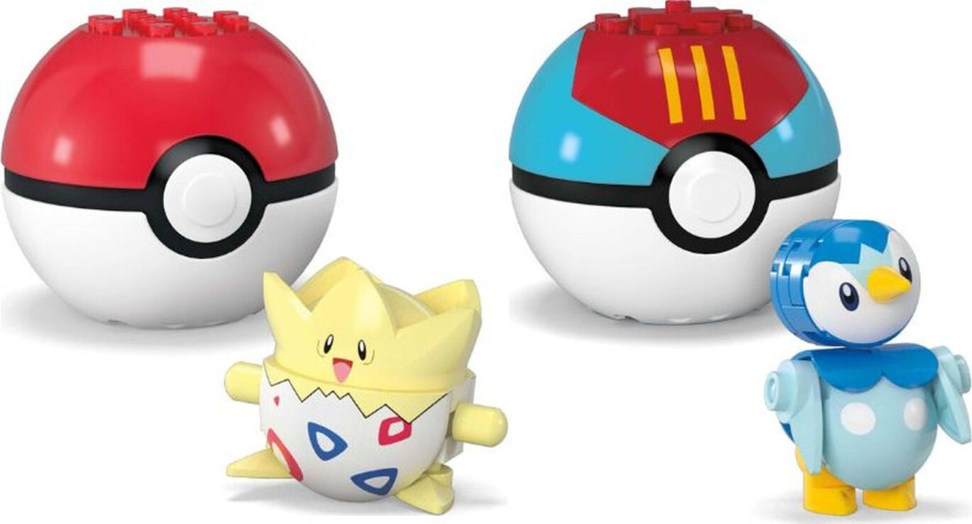 F.P. Mega Blocks Pokemon-Pokeball Σετ Των 2-3 Σχέδια (HXP11) (4)