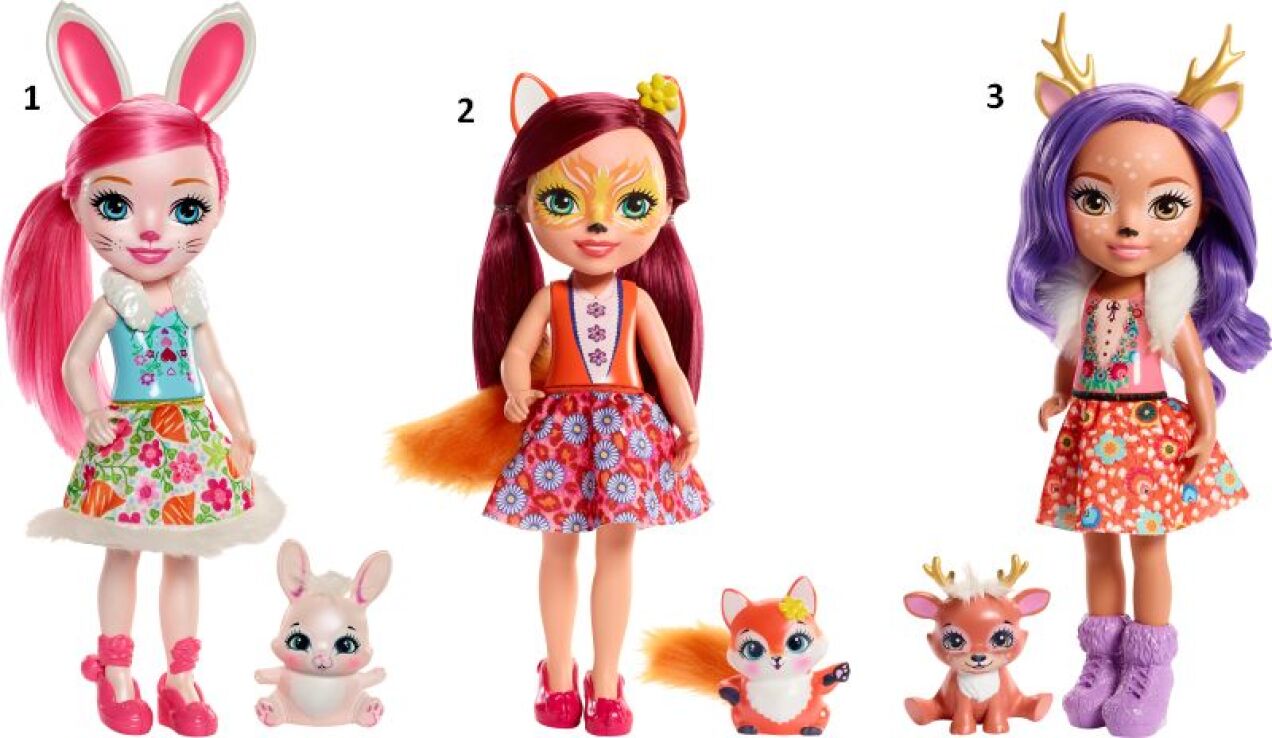 Enchantimals Μεγάλη Κούκλα-3 Σχέδια (FRH51) (1)