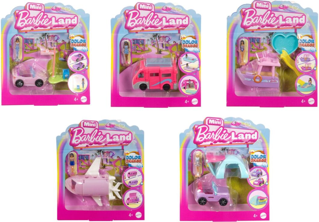 Barbie Mini Barbieland-Οχήματα-5 Σχέδια (HYF38) (2)