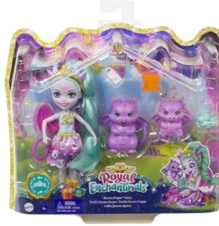 Enchantimals Royals Κούκλα & Οικογένεια Δράκοι (GYJ09) (1)