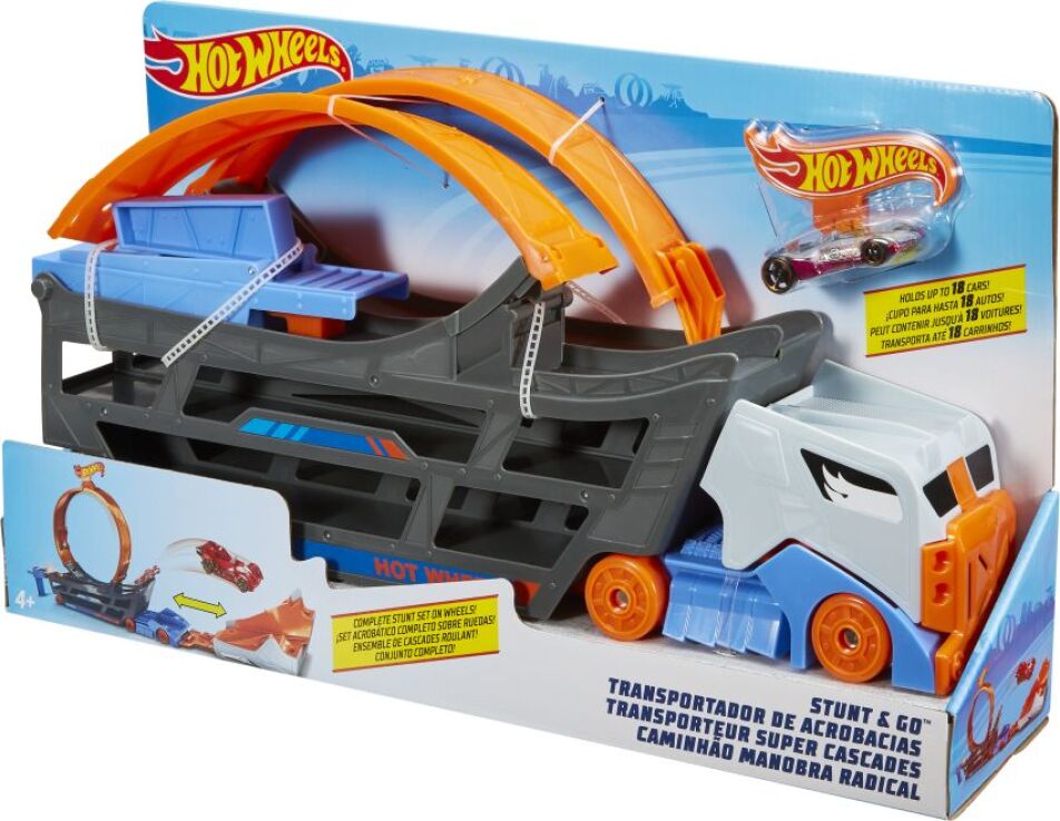 Hot Wheels Stunt N' Go Πίστα - Μεταφορέας (GCK38) (3)