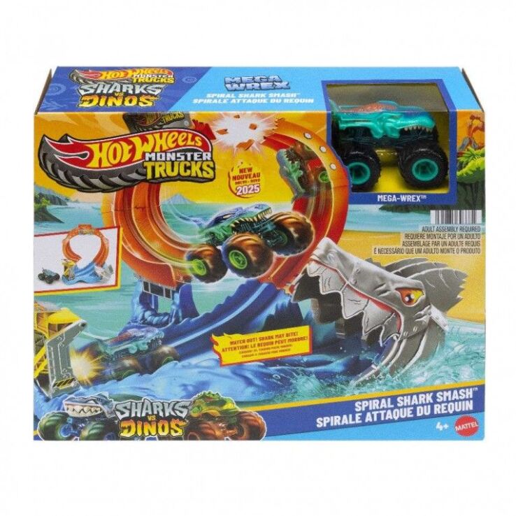 Hot Wheels Monster Trucks Πίστα-Σούπερ Λουπ Με Καρχαρία (JFR08) (1)