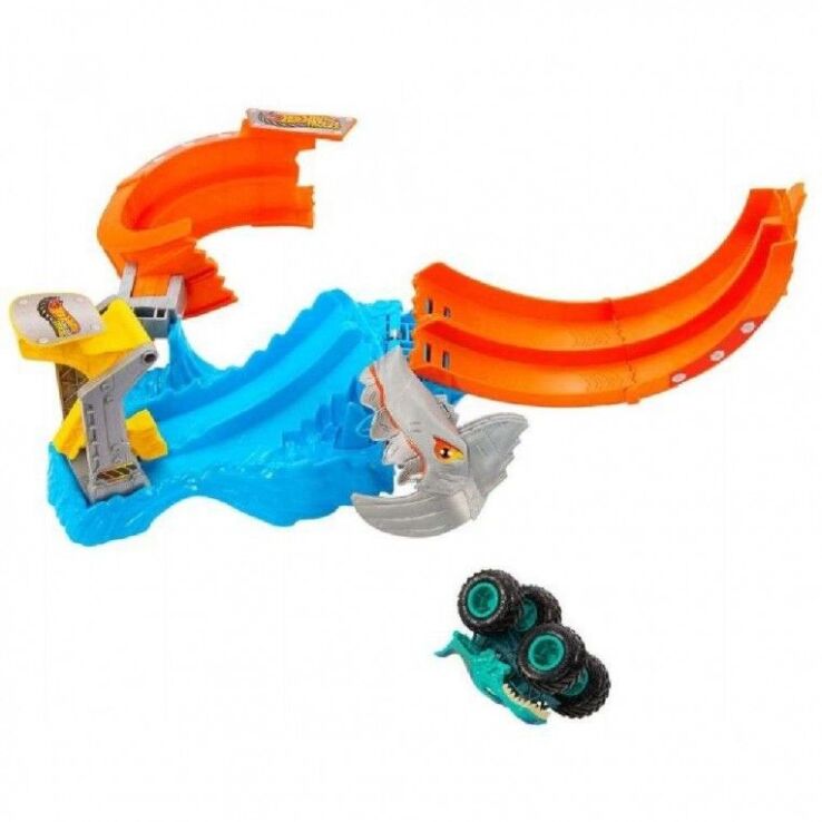 Hot Wheels Monster Trucks Πίστα-Σούπερ Λουπ Με Καρχαρία (JFR08) (2)