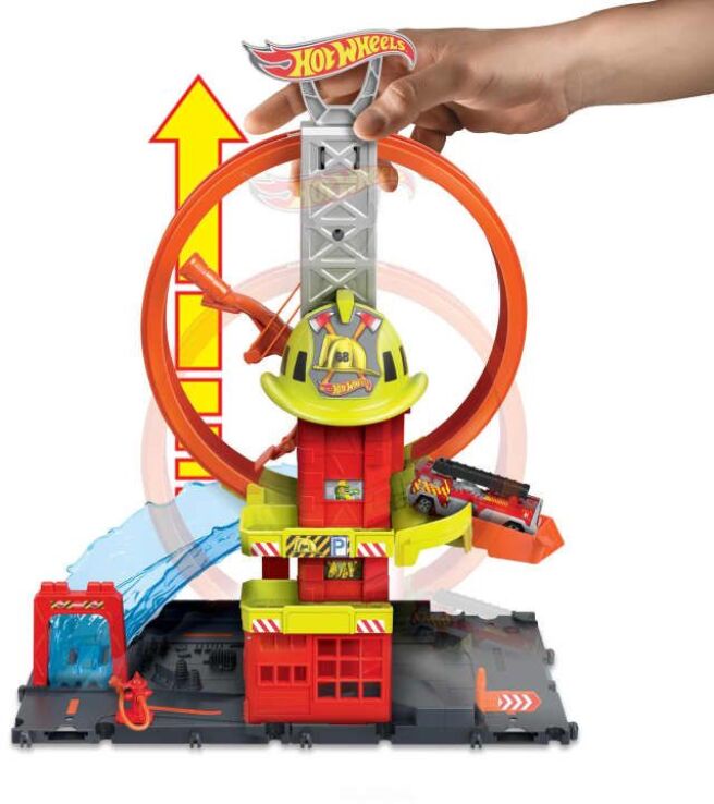 Hot Wheels Πίστα Πυροσβεστικός Σταθμός City (HKX41) (2)