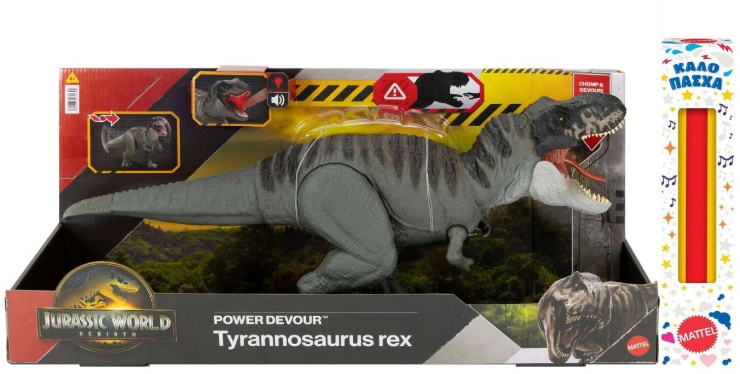 Λαμπάδα Jurassic World Rebirth T-Rex Με Επαναλαμβανόμενο Δάγκωμα Και Ήχους (JCH02) (0)