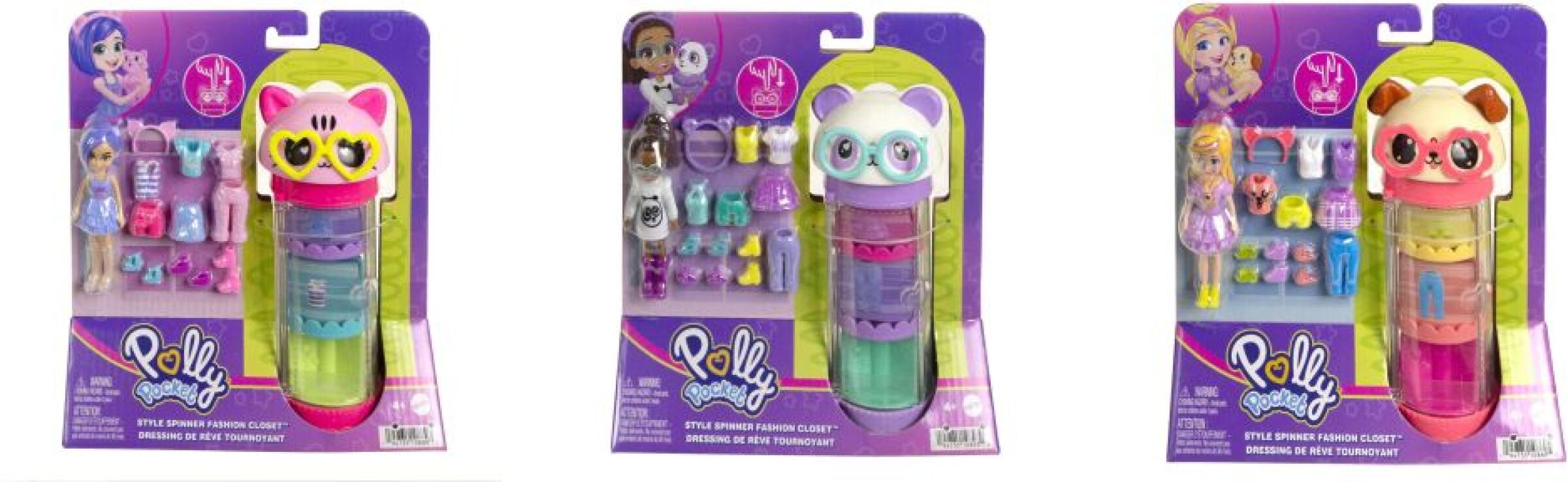 Polly Pocket Κούκλα Με Μόδες Σε Κύλινδρο-3 Σχέδια (HKW04) (2)